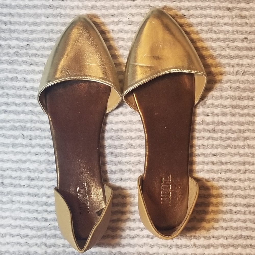 JCPenny gold ballet flats